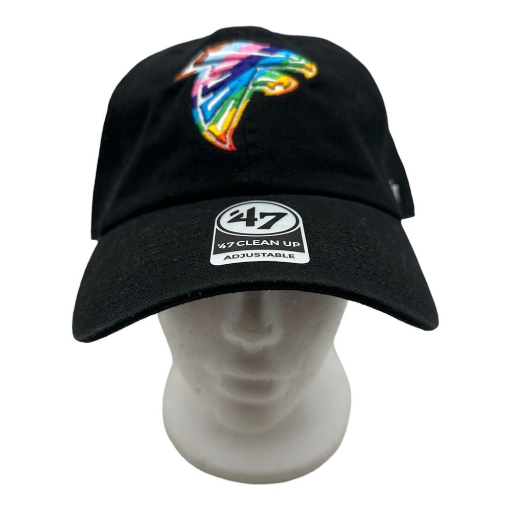 NWT 47 Brand Atlanta Falcons Pride Black Clean Up Adjustable Hat Cap